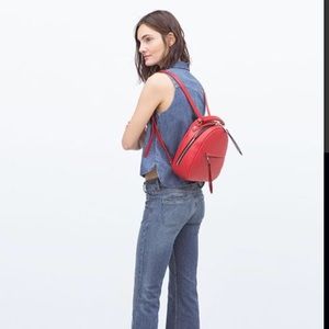 Zara red backpack